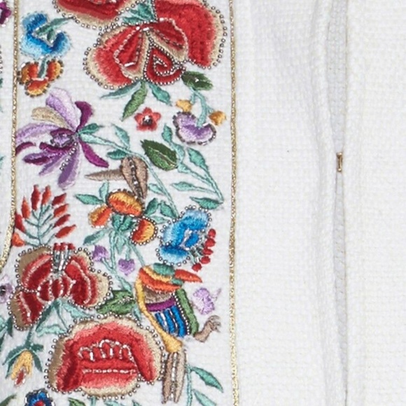 Roberto Cavalli Floral Embroidered Tweed Cape - Picture 5 of 5